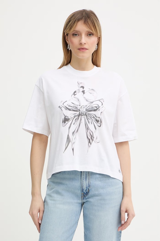 Guess t-shirt bawełniany nadruk biały W6RI13.K9RM1