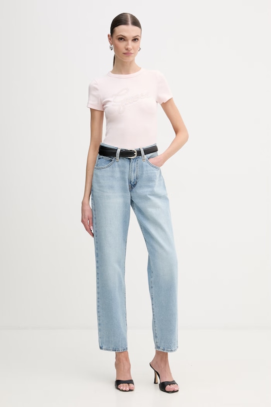 Guess t-shirt W6RI22.KA0H1 różowy SS26