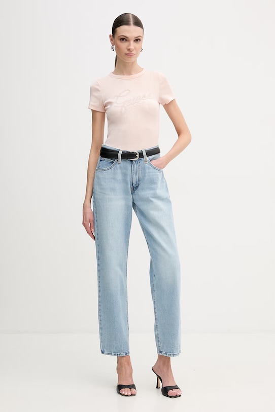 Guess t-shirt W6RI22.KA0H1 rózsaszín SS26