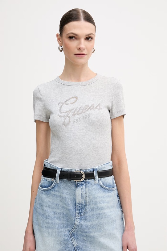 Guess t-shirt aplikacja szary W6RI22.KA0H1
