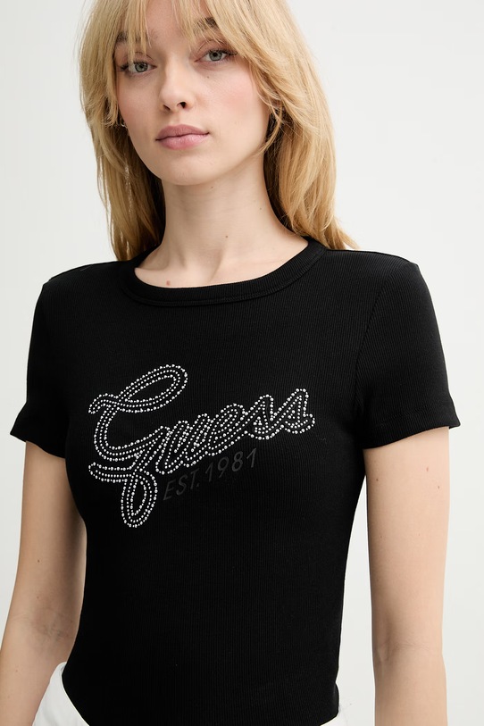 Guess t-shirt czarny W6RI22.KA0H1