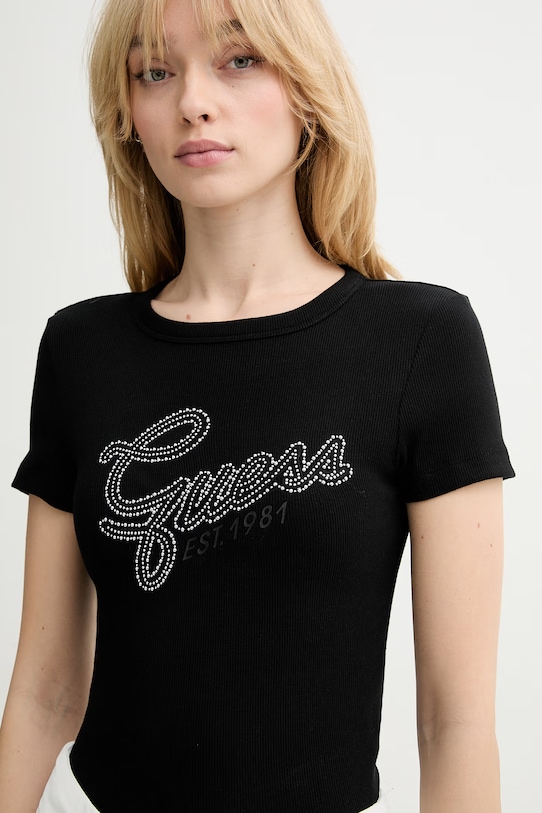 Guess t-shirt czarny W6RI22.KA0H1