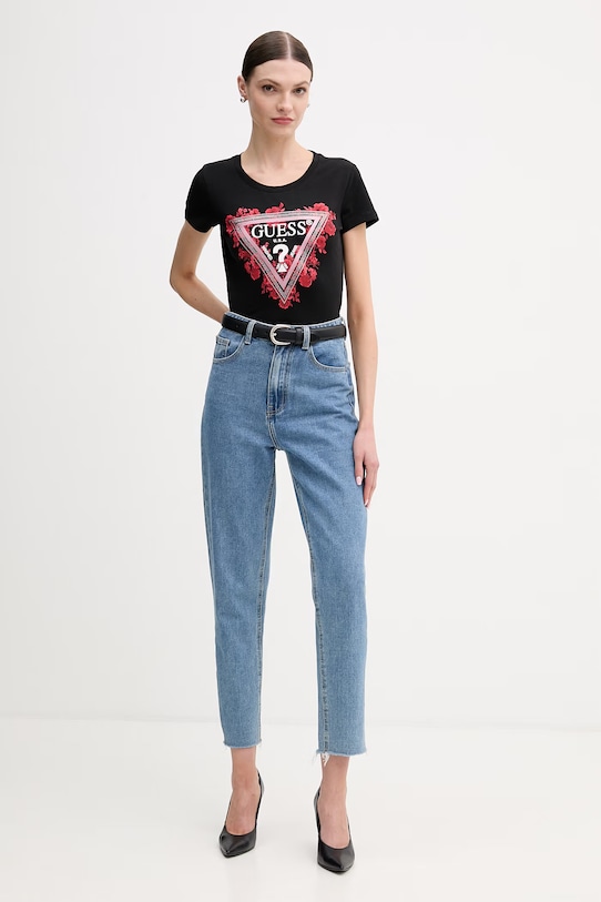 Guess t-shirt W6RI23.J1314 czarny SS26