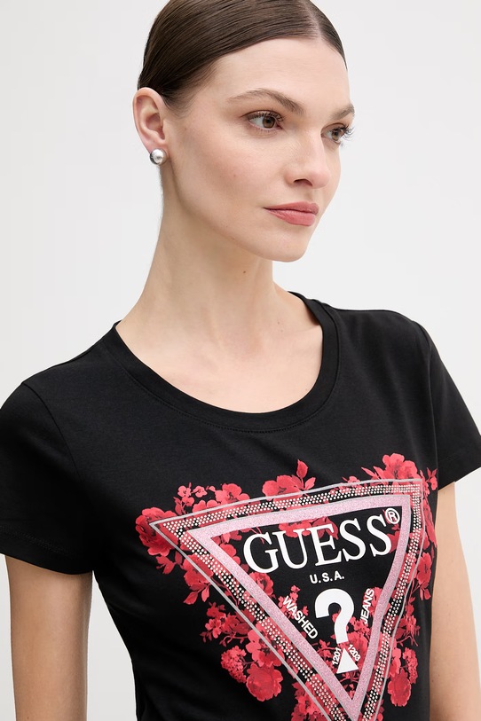 Guess t-shirt czarny W6RI23.J1314
