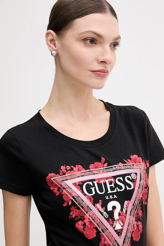 Guess t-shirt czarny W6RI23.J1314