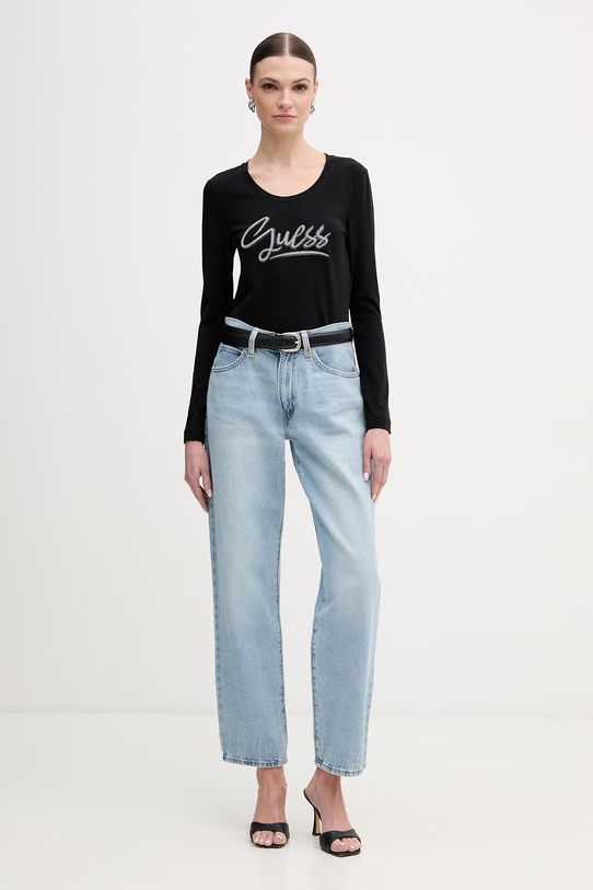 Guess longsleeve W6RI25.J1314 czarny SS26