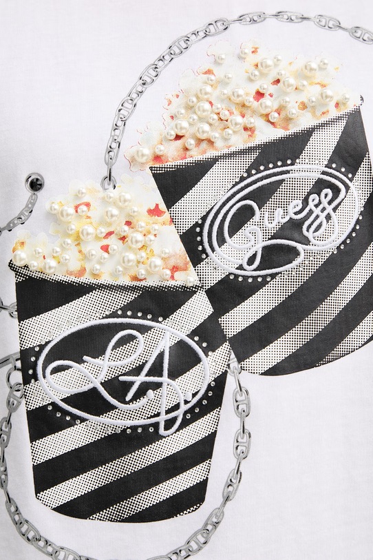 Guess t-shirt bawełniany W6RI28.I3Z14 biały