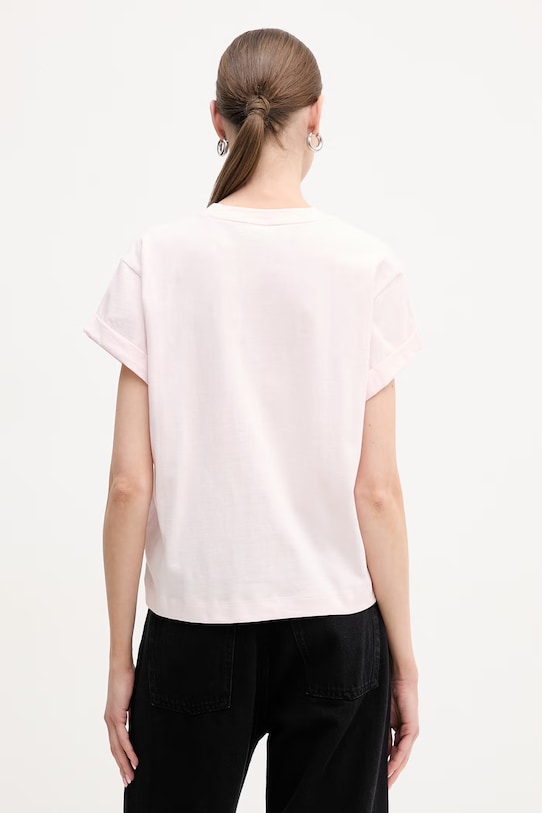 Odzież Guess t-shirt bawełniany W6RI30.I3Z14 różowy