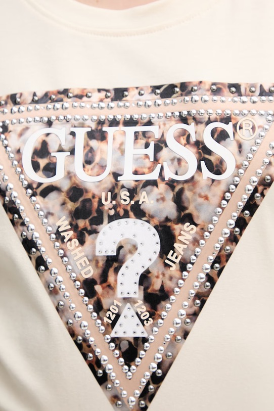 Guess t-shirt LEO W6RI32.J1314 beżowy