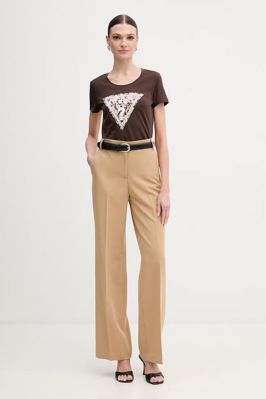 Guess t-shirt LEO W6RI32.J1314 brązowy SS26