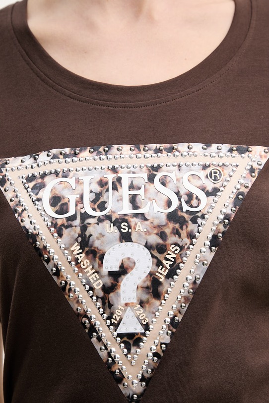 Guess t-shirt LEO W6RI32.J1314 brązowy