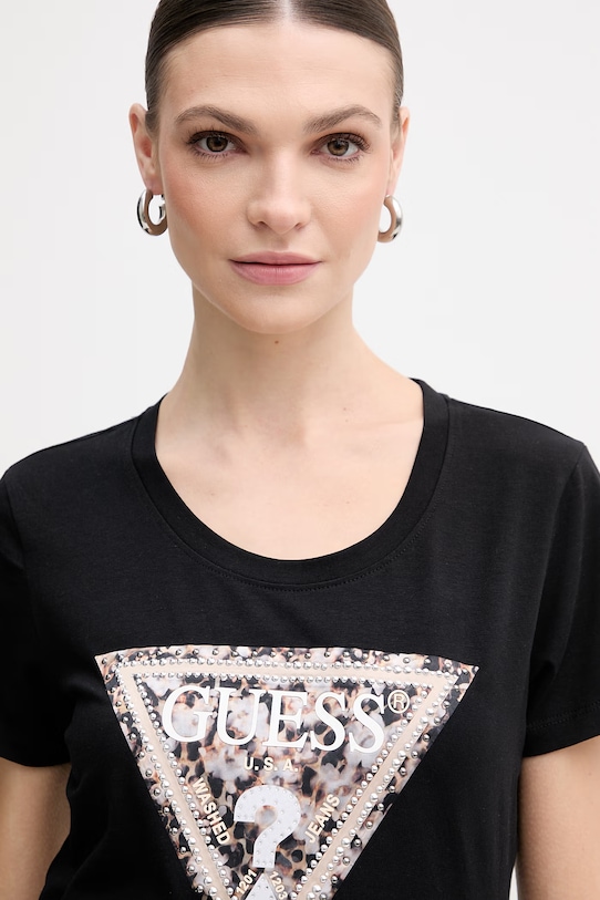 Guess t-shirt LEO czarny W6RI32.J1314