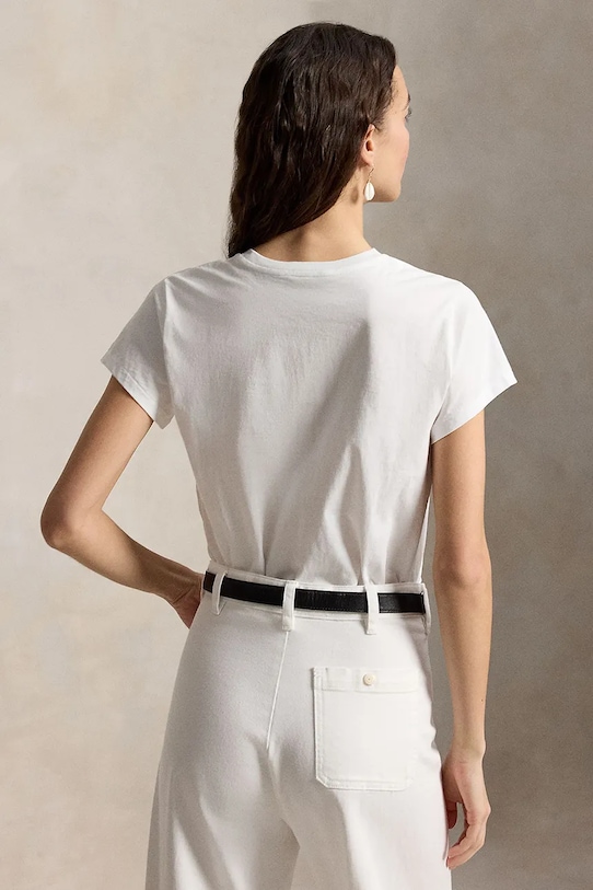 Polo Ralph Lauren t-shirt bawełniany 211B14605 biały SS26