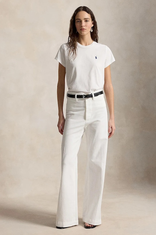 Odzież Polo Ralph Lauren t-shirt bawełniany 211B14605 biały