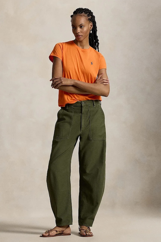 Odzież Polo Ralph Lauren t-shirt bawełniany 211B14605 pomarańczowy