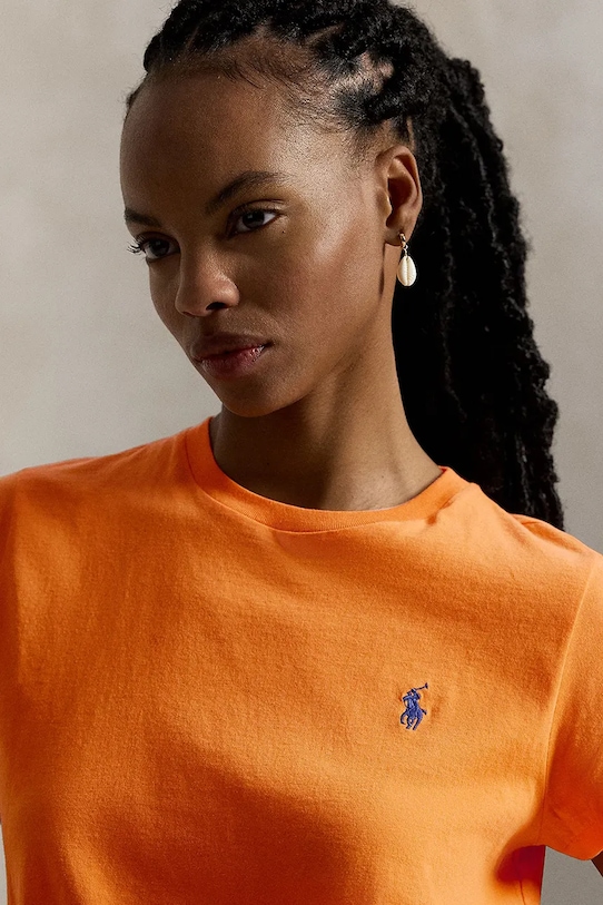 Polo Ralph Lauren t-shirt bawełniany pomarańczowy 211B14605