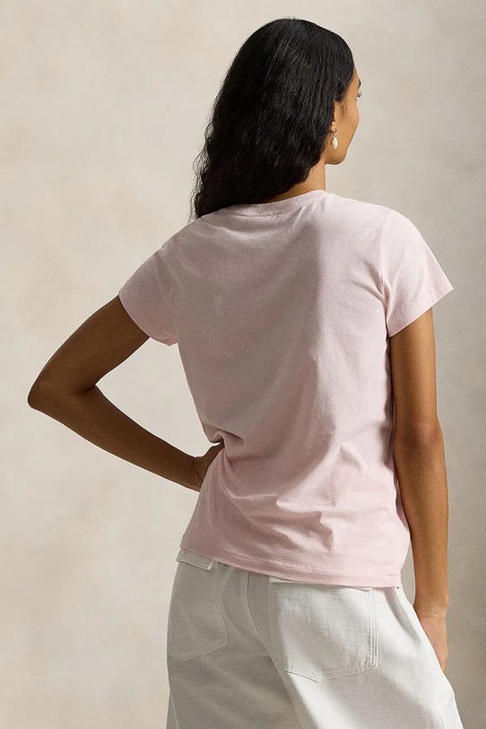 Polo Ralph Lauren t-shirt bawełniany 211B14605 różowy SS26