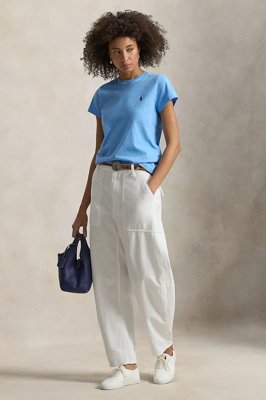 Odzież Polo Ralph Lauren t-shirt bawełniany 211B14605 niebieski