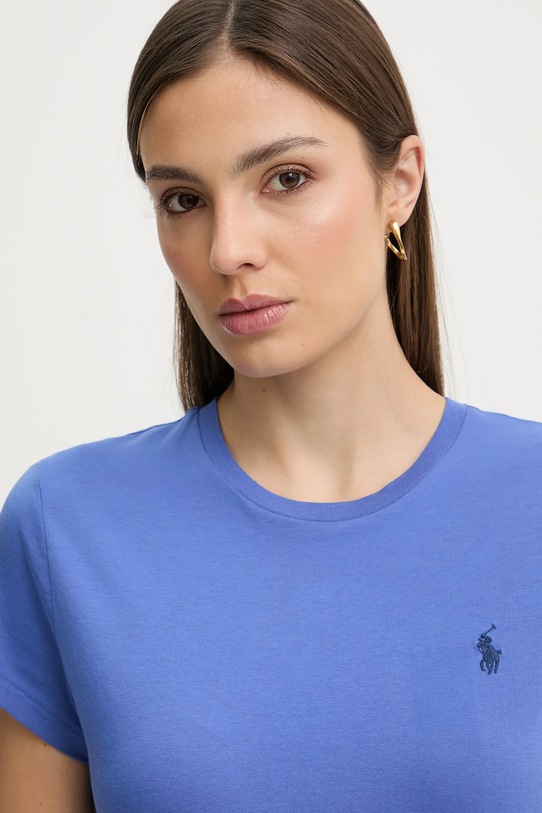 Бавовняна футболка Polo Ralph Lauren блакитний 211B14605