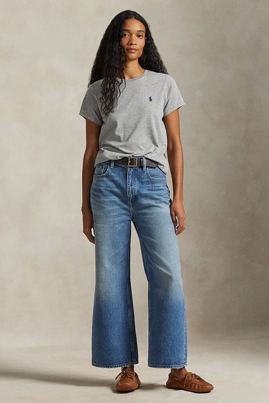 Одежда Хлопковая футболка Polo Ralph Lauren 211B14605 серый