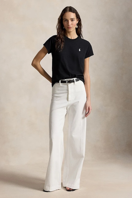 Odzież Polo Ralph Lauren t-shirt bawełniany 211B14605 czarny