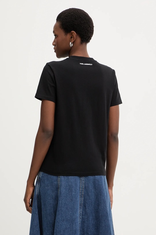 Odzież Karl Lagerfeld t-shirt bawełniany B1W17019 czarny