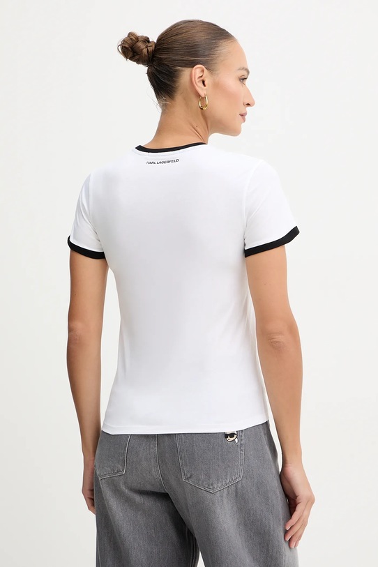 Îmbrăcăminte Karl Lagerfeld tricou din bumbac B1W17027 alb