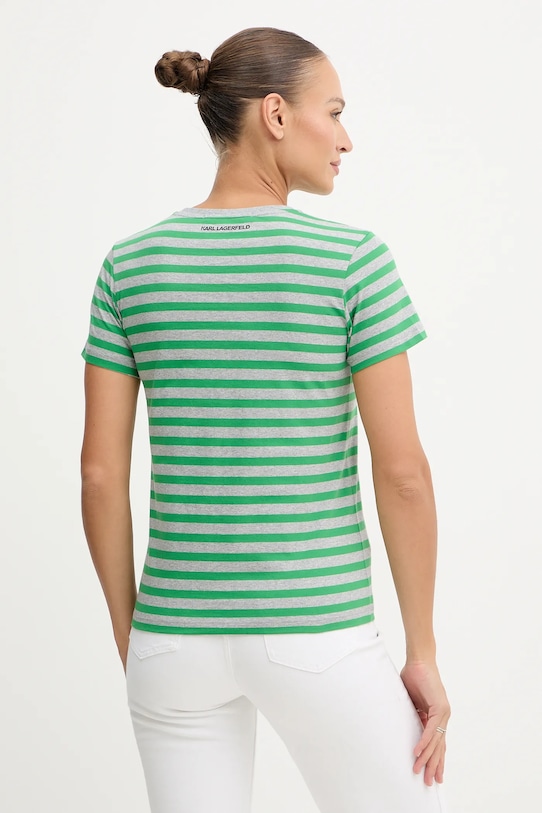 Îmbrăcăminte Karl Lagerfeld tricou din bumbac IKON B1W17037 verde
