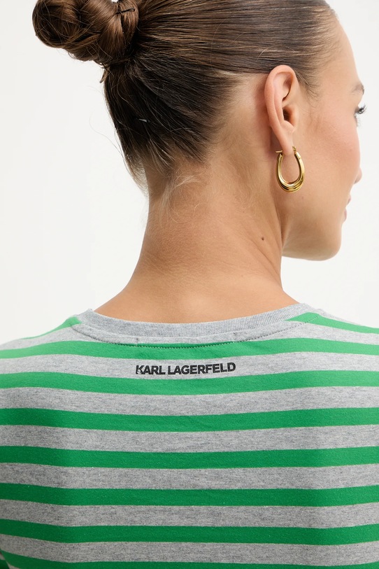 Karl Lagerfeld tricou din bumbac IKON B1W17037 verde