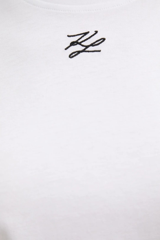Karl Lagerfeld t-shirt bawełniany KL ESSENTIAL B1W17091 biały