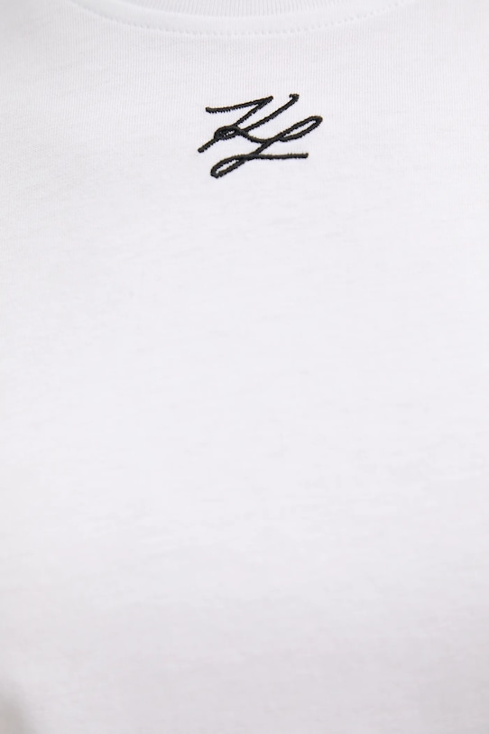 Karl Lagerfeld t-shirt bawełniany KL ESSENTIAL B1W17091 biały