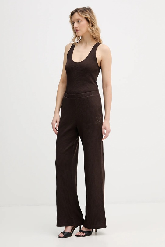 Bavlnený top Karl Lagerfeld HOTEL KARL B1W44007 hnedá SS26