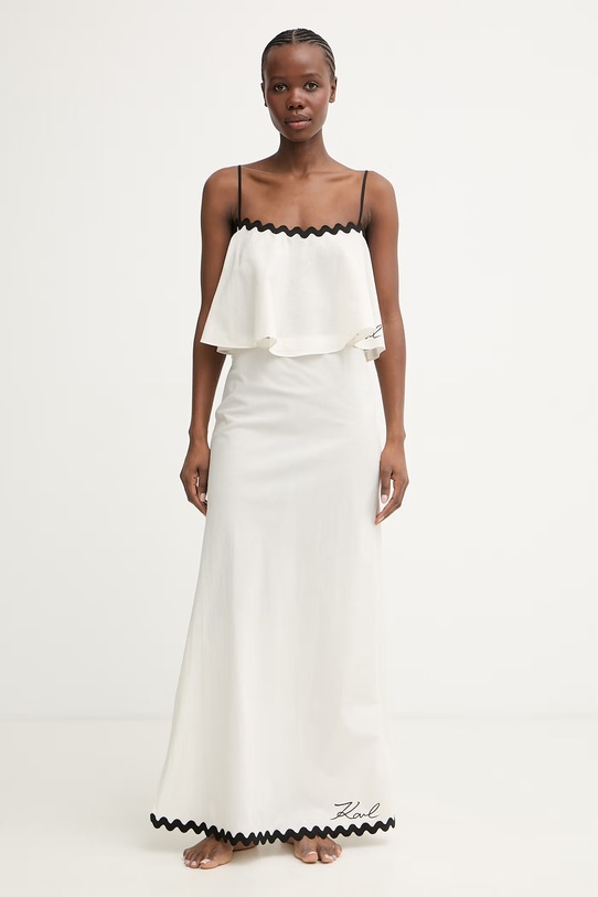 Karl Lagerfeld top plażowy damski B1W46022 beżowy SS26