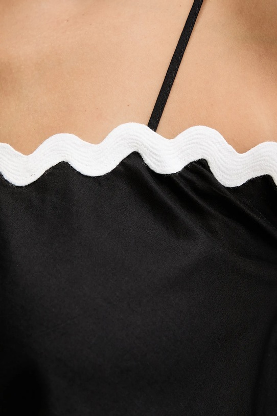 Karl Lagerfeld top plażowy bawełniany B1W46022 czarny