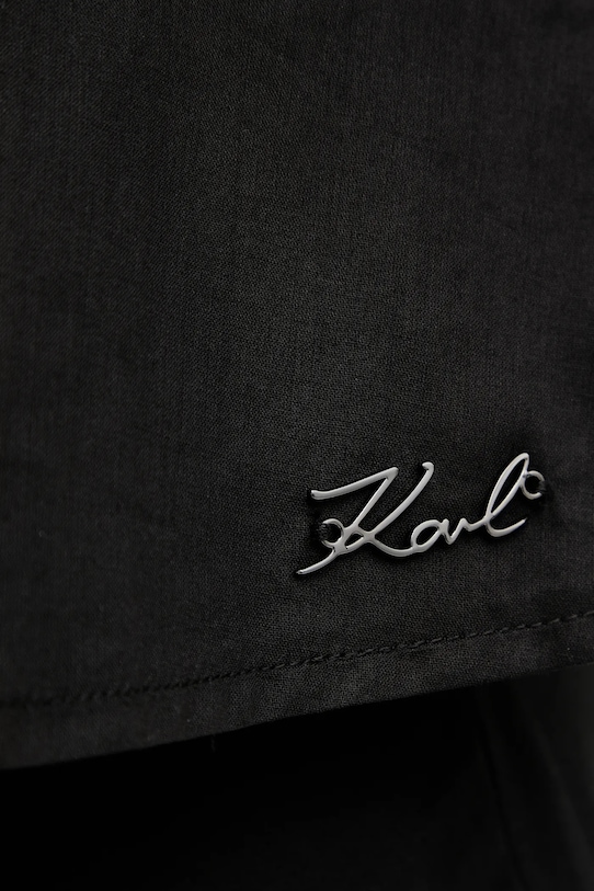 Karl Lagerfeld top plażowy bawełniany B1W46024 czarny