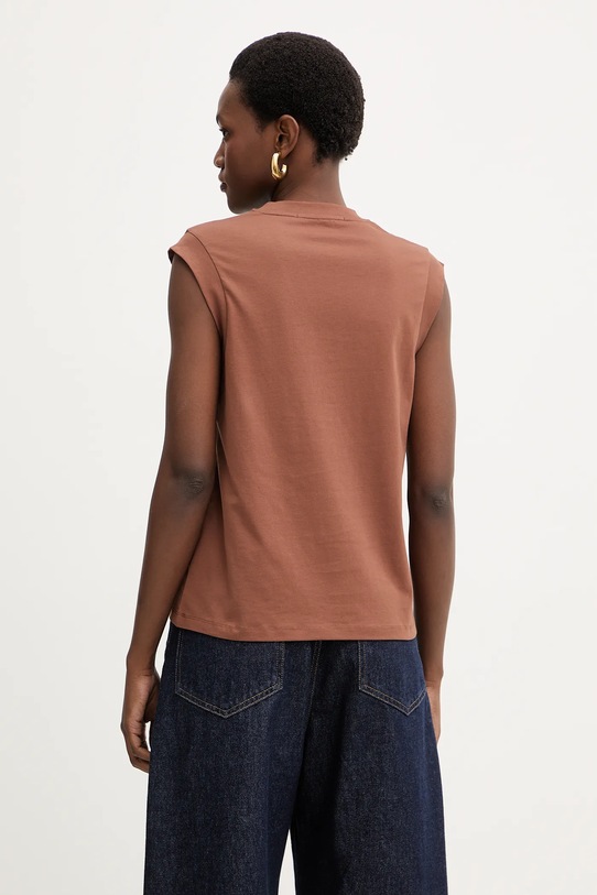 Odzież Karl Lagerfeld top bawełniany B1W17012 brązowy