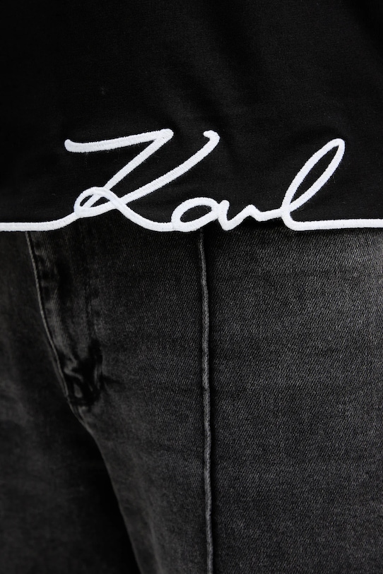 Karl Lagerfeld t-shirt bawełniany B1W17031 czarny