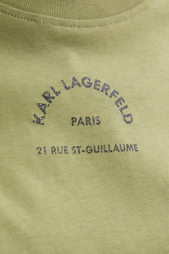 Karl Lagerfeld t-shirt bawełniany B1W17032 zielony