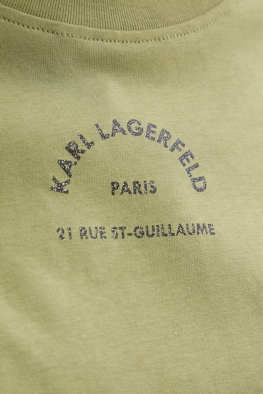 Karl Lagerfeld t-shirt bawełniany B1W17032 zielony