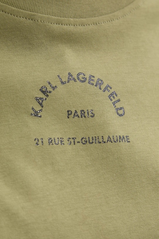 Karl Lagerfeld pamut póló B1W17032 zöld