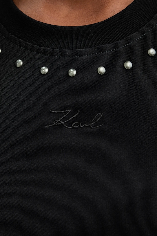 Karl Lagerfeld t-shirt bawełniany B1W17088 czarny