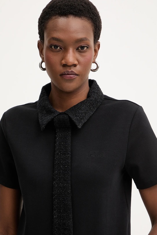 Karl Lagerfeld polo czarny B1W17011