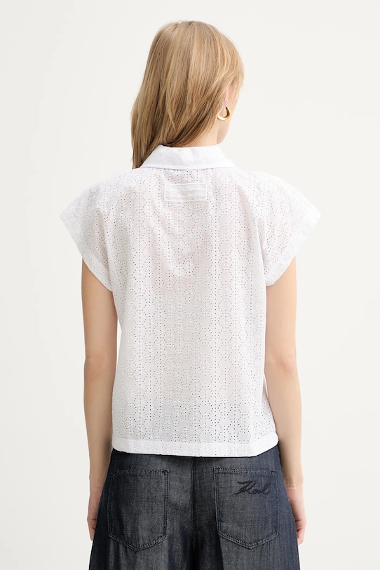 Odzież MSGM polo 4041MDM145D.267002 biały