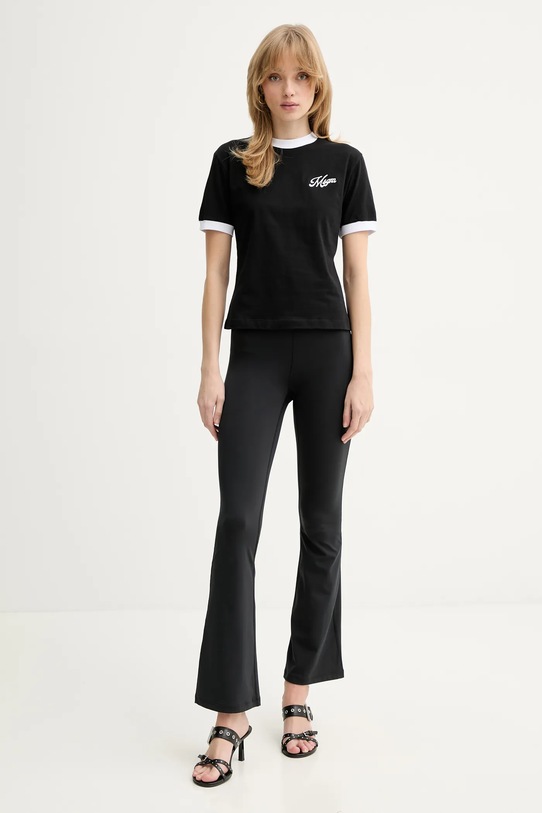 MSGM t-shirt bawełniany 4041MDM112D.267002 czarny SS26