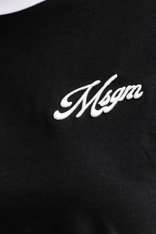 MSGM t-shirt bawełniany 4041MDM112D.267002 czarny
