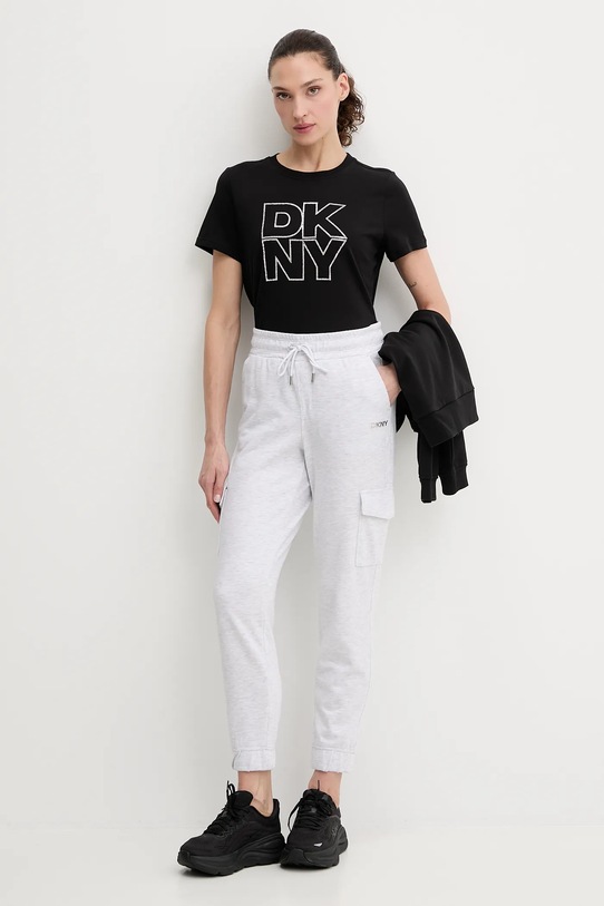 Dkny t-shirt bawełniany DP6T1533 czarny SS26
