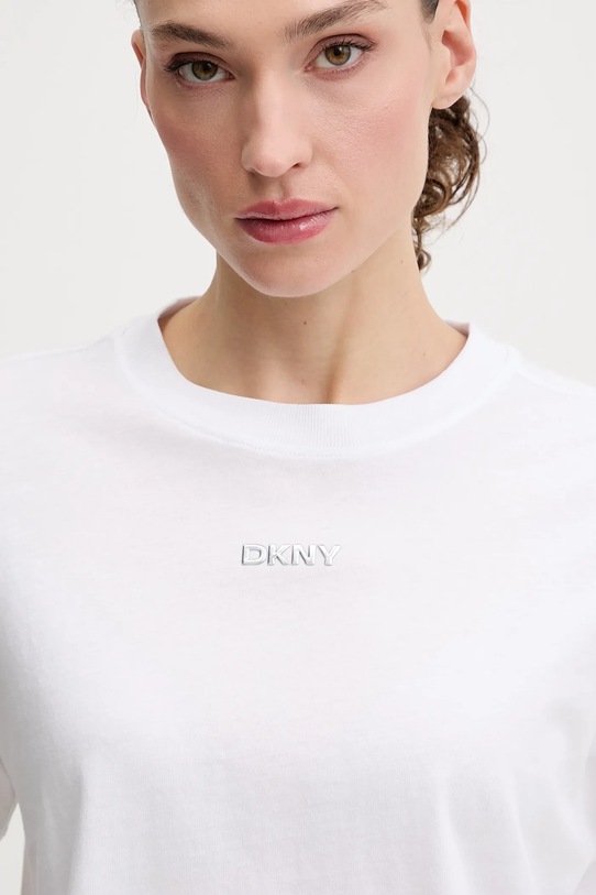 Памучна тениска Dkny бял DP6T1662