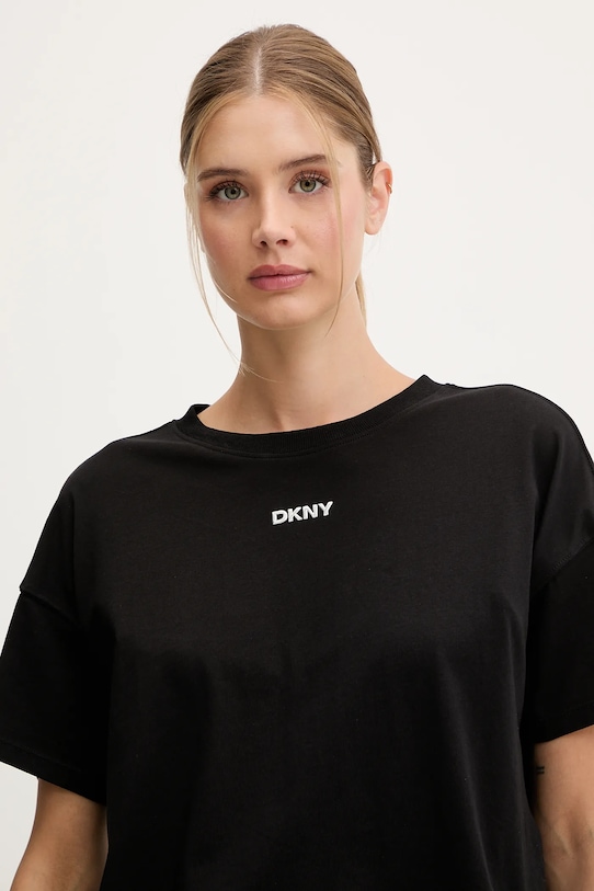 Dkny t-shirt bawełniany czarny DP6T1662