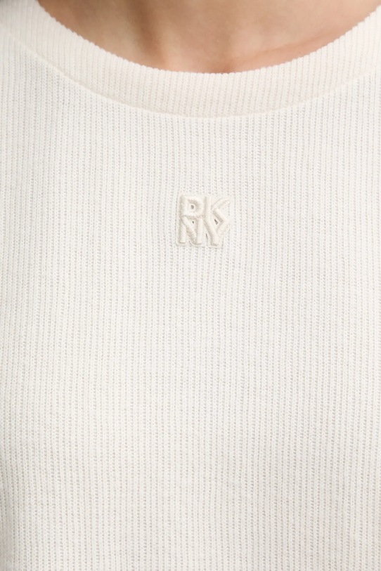 Dkny t-shirt DJ6T1671 beżowy