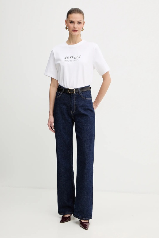 Victoria Beckham t-shirt bawełniany 1325JTS006477A biały SS26